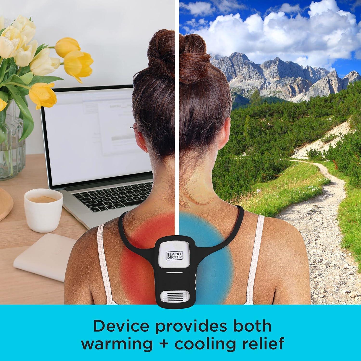 imageBLACKDECKER Comfortpak Wearable Cooling and Heating Device Cloud White BCWCC10110Obsidian Black