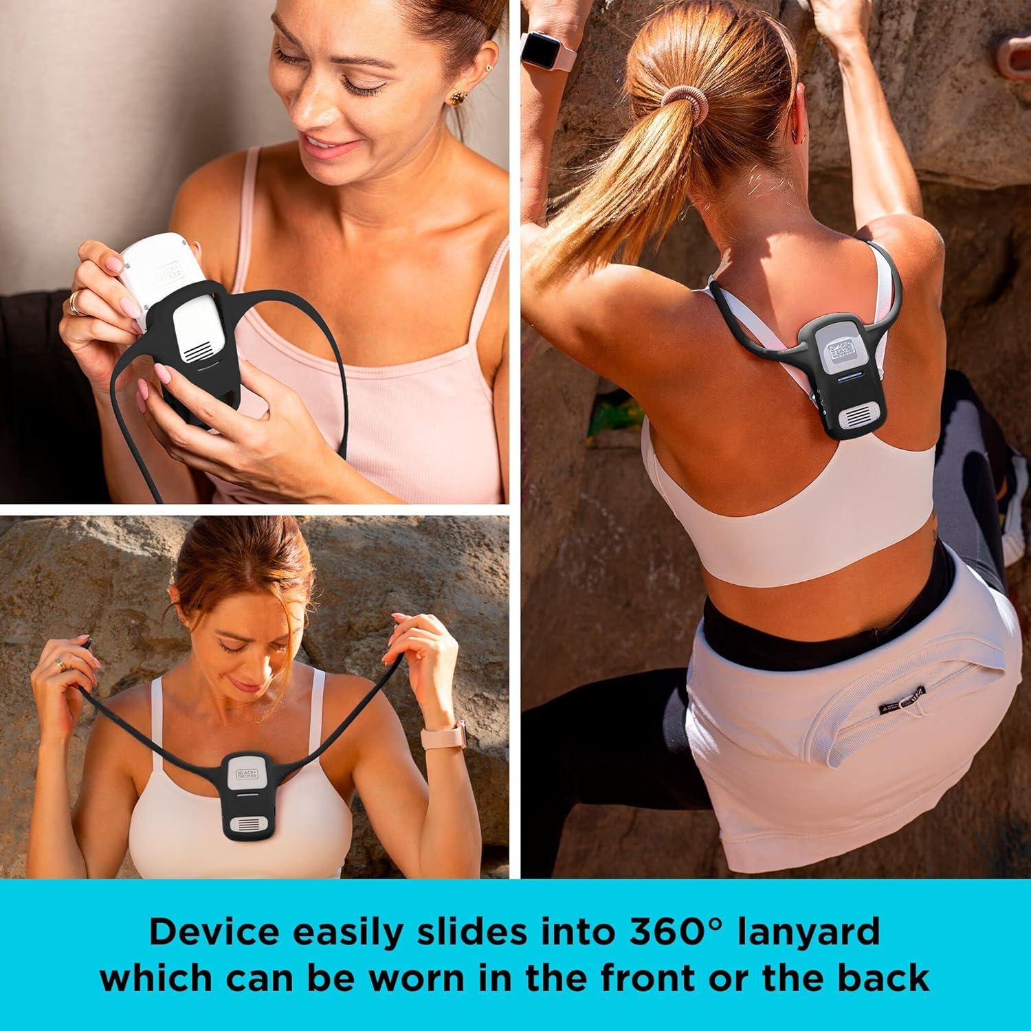 imageBLACKDECKER Comfortpak Wearable Cooling and Heating Device Cloud White BCWCC10110Obsidian Black