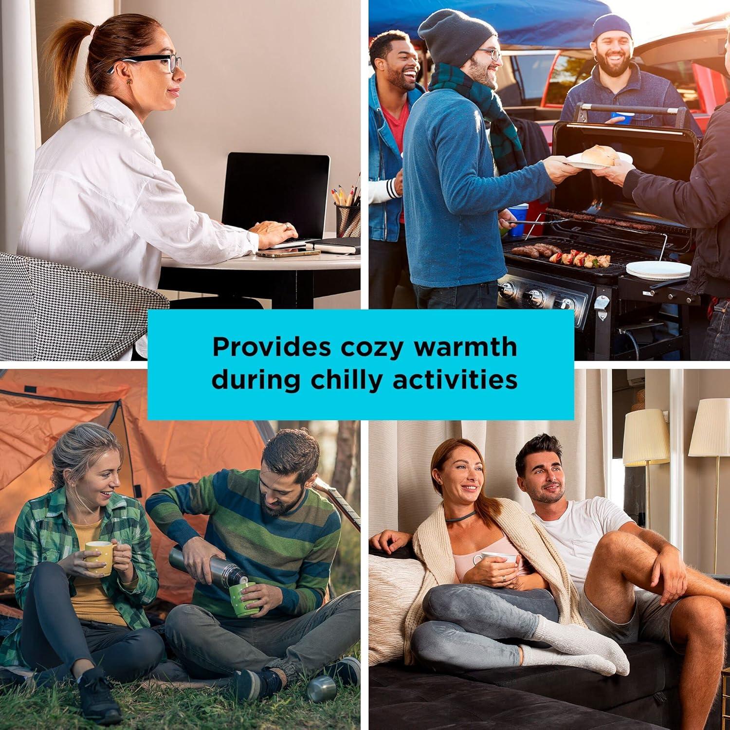 imageBLACKDECKER Comfortpak Wearable Cooling and Heating Device Cloud White BCWCC10110Obsidian Black
