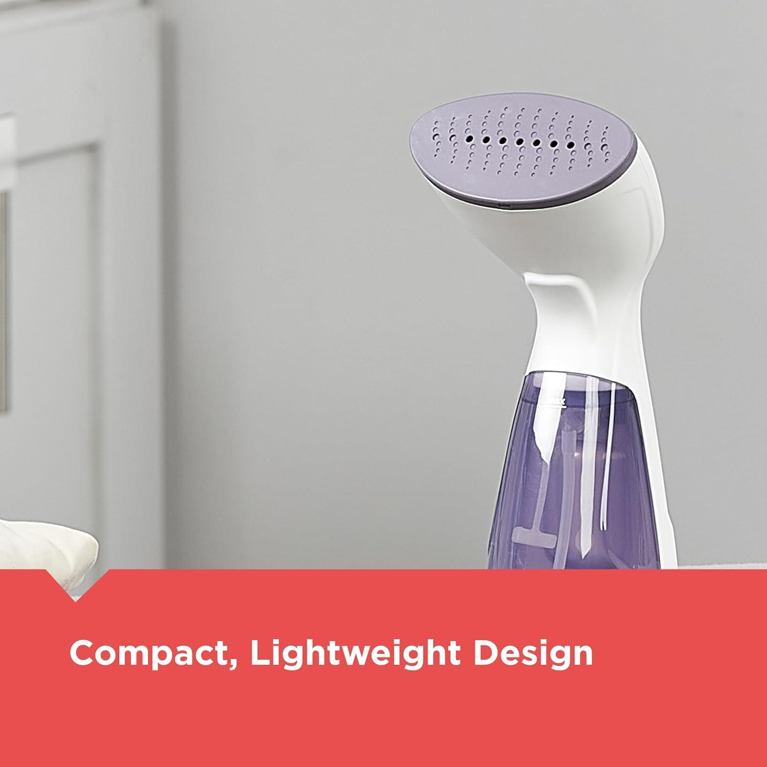 imageBLACKDECKER Compact Handheld Steamer HGS012P 25Second Heat Up 1000 Watts Removes Wrinkles from Fabrics Clothing and Upholstery