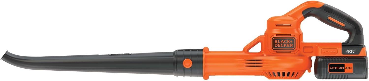 imageBLACKDECKER Cordless Leaf Blower 40V MAX Leaf Blower Cordless with Battery and Charger 125 MPH Air Speed Lightweight Handheld Yard Sweeper LSW40C40V Cordless Sweeper Kit