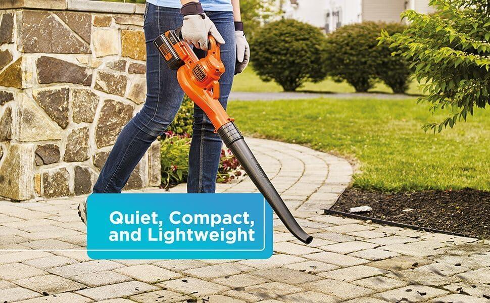 imageBLACKDECKER Cordless Leaf Blower 40V MAX Leaf Blower Cordless with Battery and Charger 125 MPH Air Speed Lightweight Handheld Yard Sweeper LSW40C40V Cordless Sweeper Kit