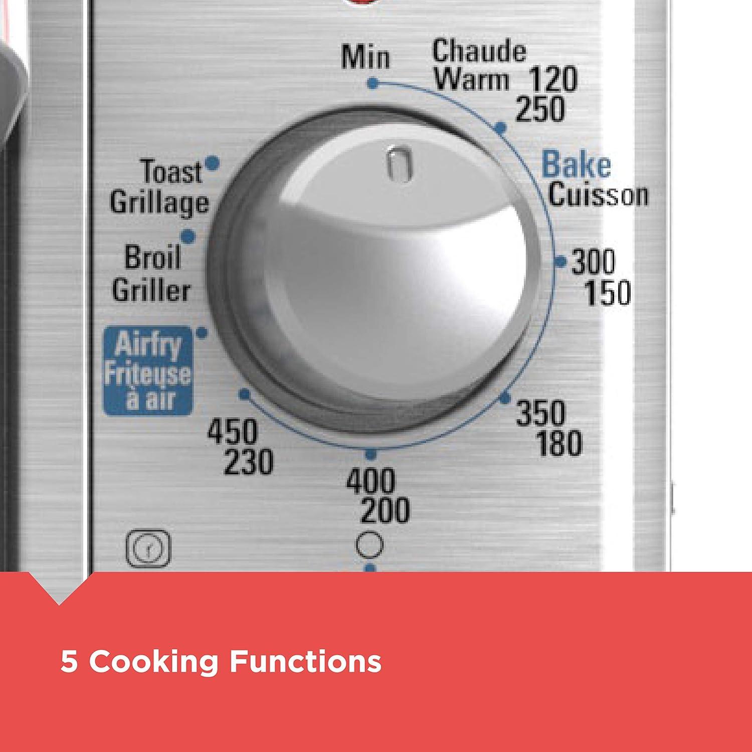 imageBLACKDECKER Crisp N Bake Air Fry Countertop Convection Toaster Oven XL Capacity 8Slice 5in1 Fits 9 x 13 pan12 Pizza 60Min Timer Bake Broil Air Fry Toast Keep Warm Stainless Steel