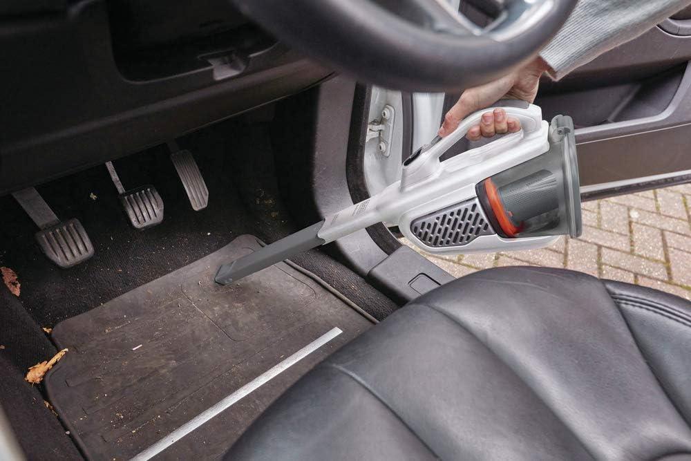 imageBLACKDECKER Dust Buster Hand Held Vacuum Cordless Rechargeable Portable Vacuum for Car Extended Runtime Powerful Suction Extra Long Crevice Tool AdvancedClean HHVK320J1012V White