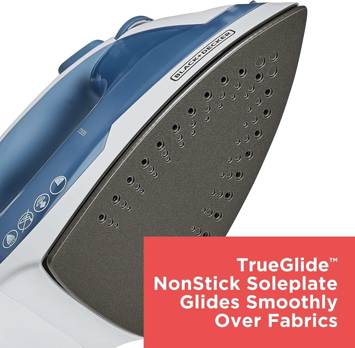 imageBLACKDECKER Easy Steam Compact Iron for Clothes Automatic Shutoff Nonstick Plate Light Weight 1200 WattsStandard