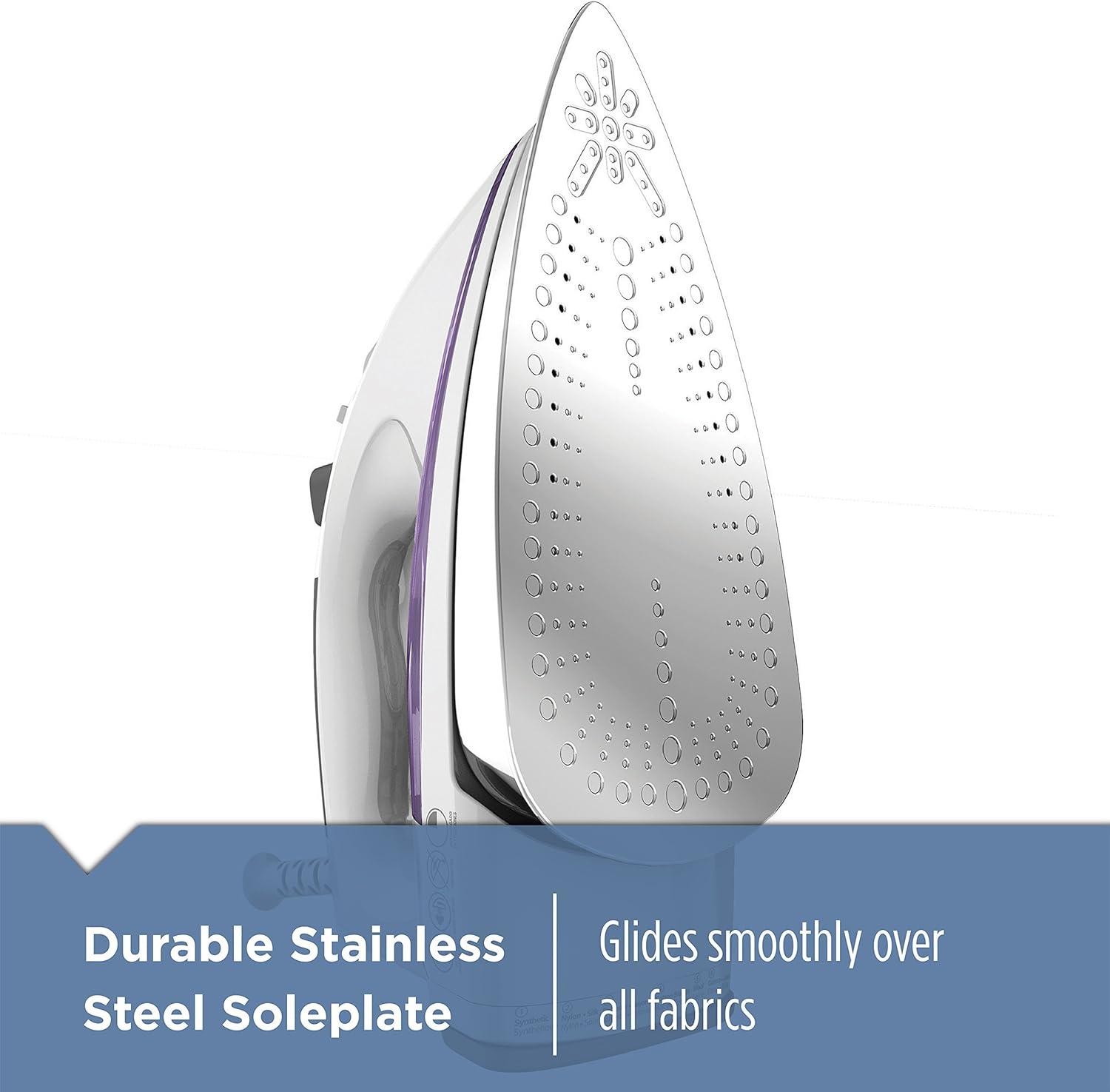 imageBLACKDECKER Easy Steam Compact Iron for Clothes Automatic Shutoff Nonstick Plate Light Weight 1200 WattsStandard