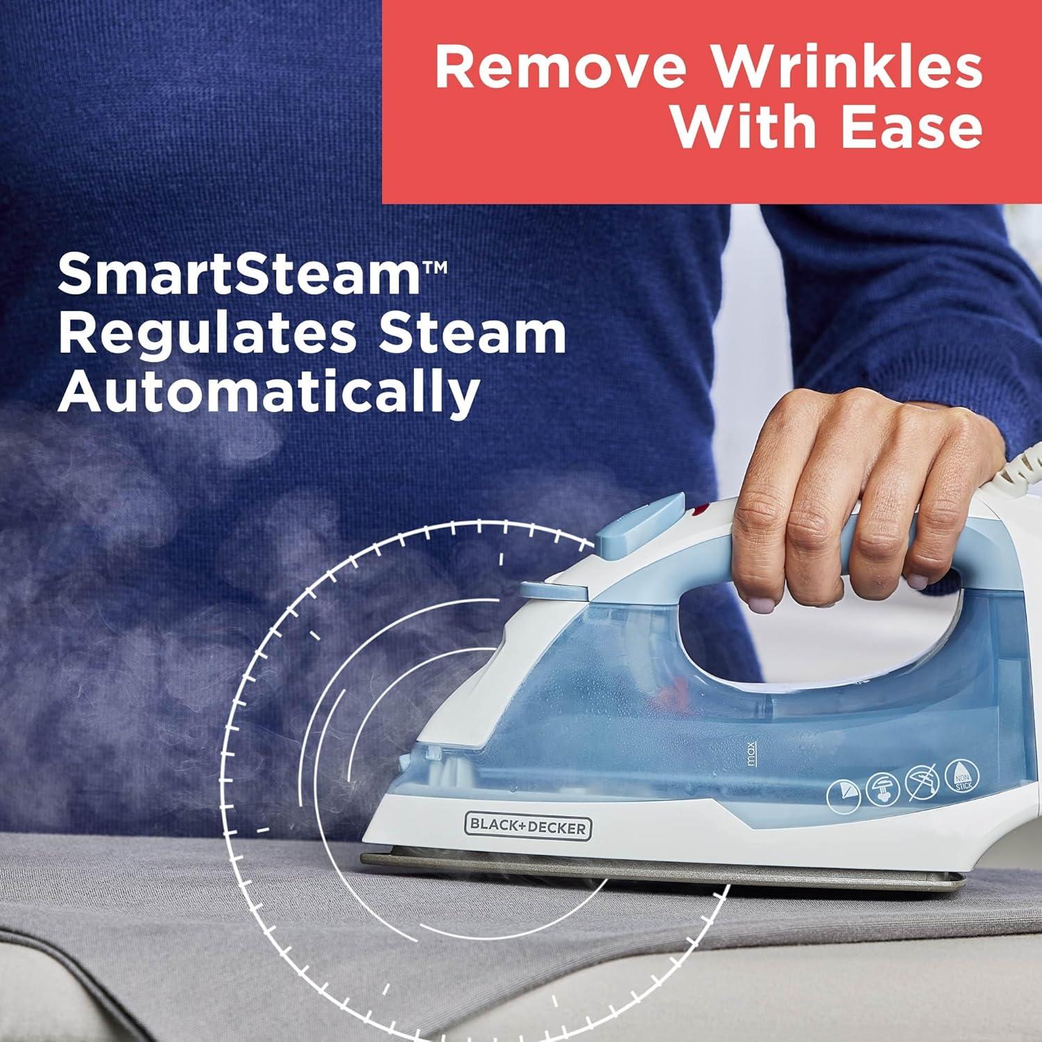 imageBLACKDECKER Easy Steam Compact Iron for Clothes Automatic Shutoff Nonstick Plate Light Weight 1200 WattsStandard Pack of 4