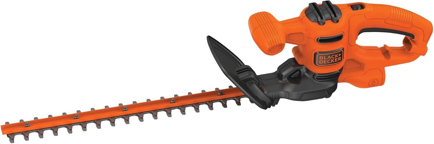 imageBLACKDECKER Electric Hedge Trimmer 17Inch Corded 32 Amp Dual Action Reduced Vibration Cleaner Cut Lightweight 3800 Cuts per Min BEHT150Hedge Trimmer