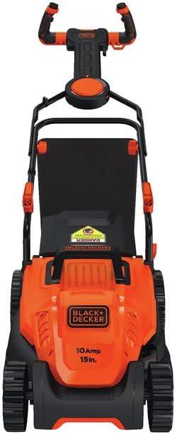 imageBLACKDECKER Electric Lawn Mower with Bike Handle 15Inch 10Amp Corded BEMW472BH15in Pivot Handle Mower