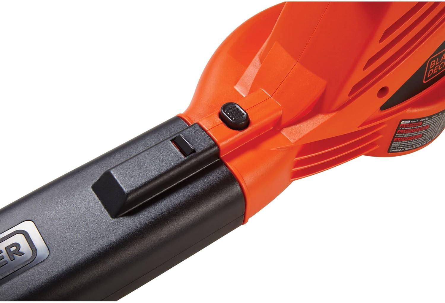 imageBLACKDECKER Electric Leaf Blower Handheld Blowers for Lawn Care Lightweight 180 MPH 180 CFM 7Amp Corded LB700Blower Only