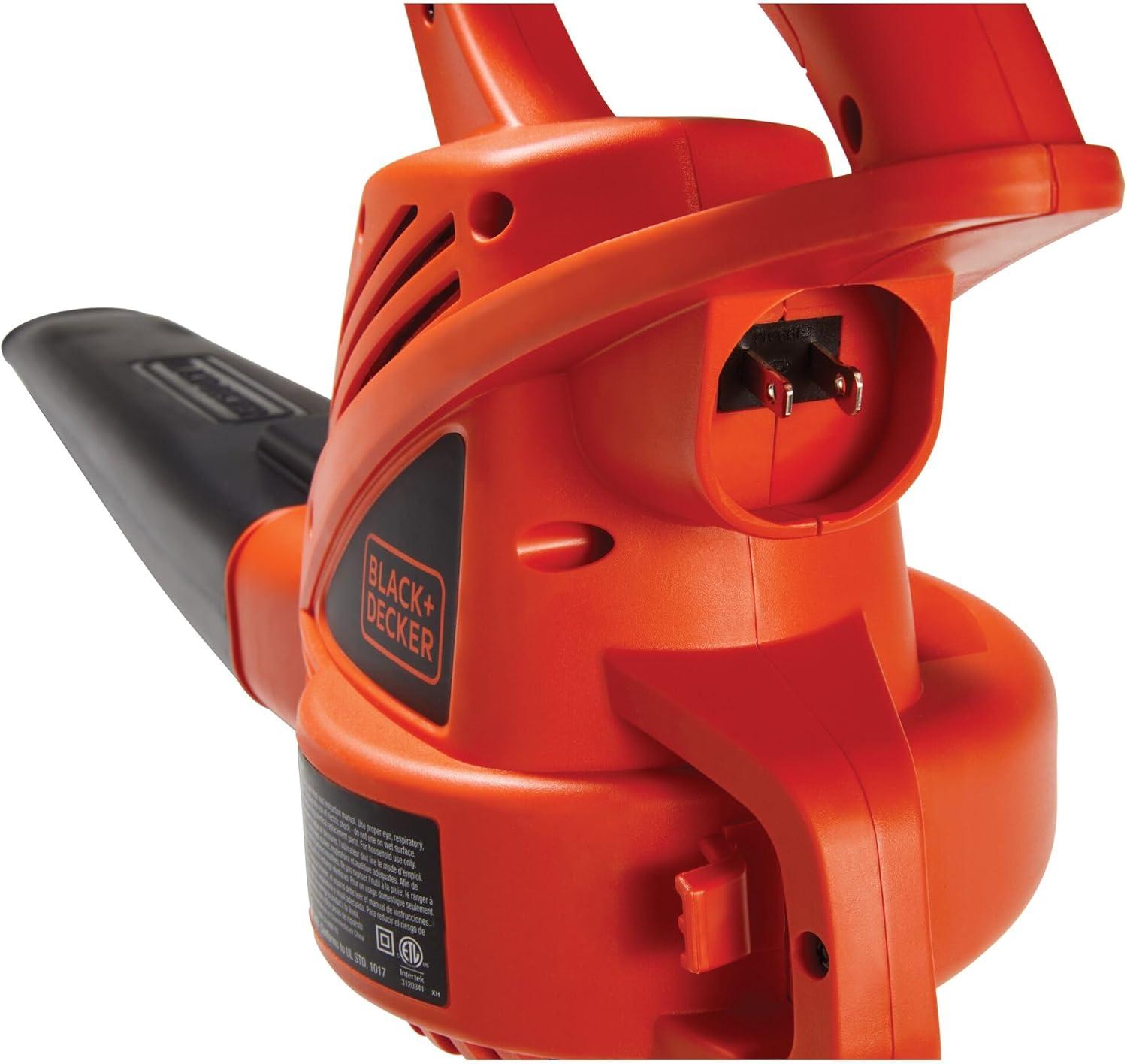 imageBLACKDECKER Electric Leaf Blower Handheld Blowers for Lawn Care Lightweight 180 MPH 180 CFM 7Amp Corded LB700Blower Only