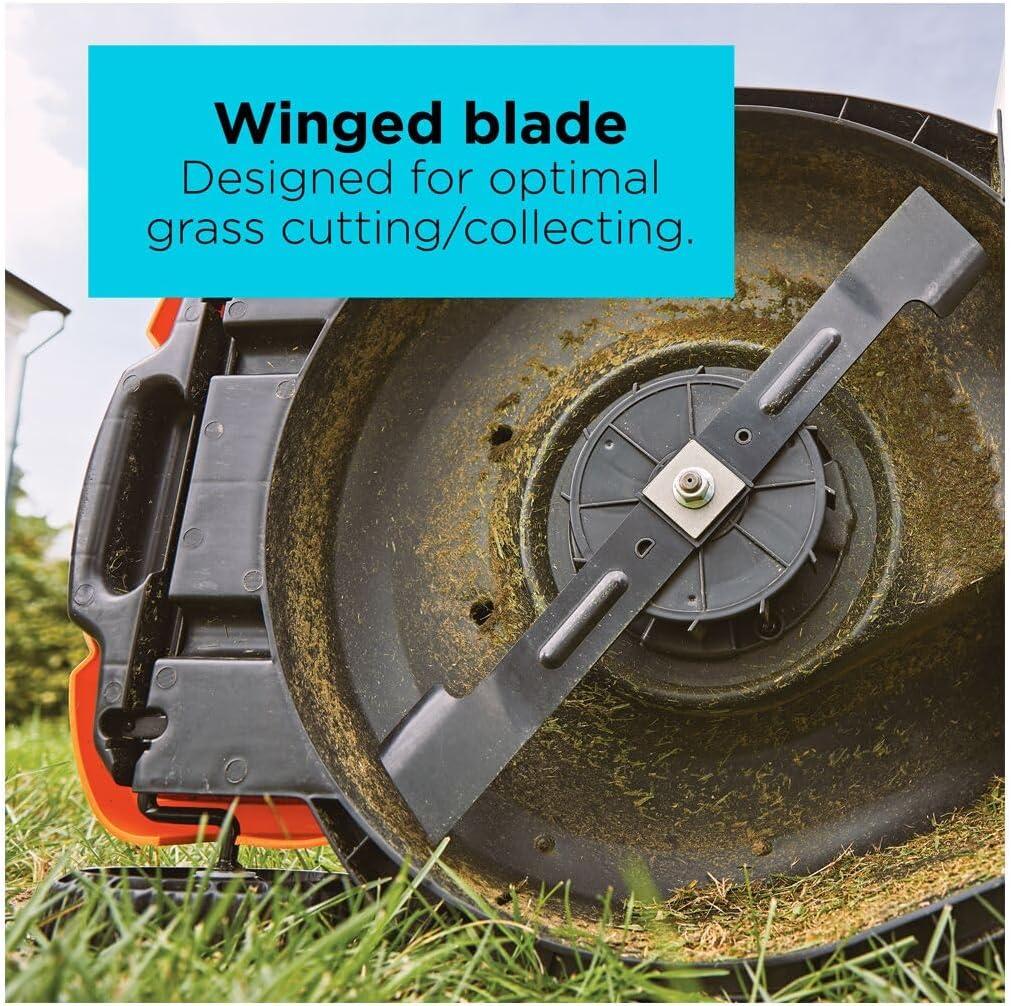 imageBLACKDECKER Electric Push Lawn Mower Corded 13 Amp 20Inch Cutting Deck 6 Setting Height Adjustment Compact Storage Collection Bag BEMW213