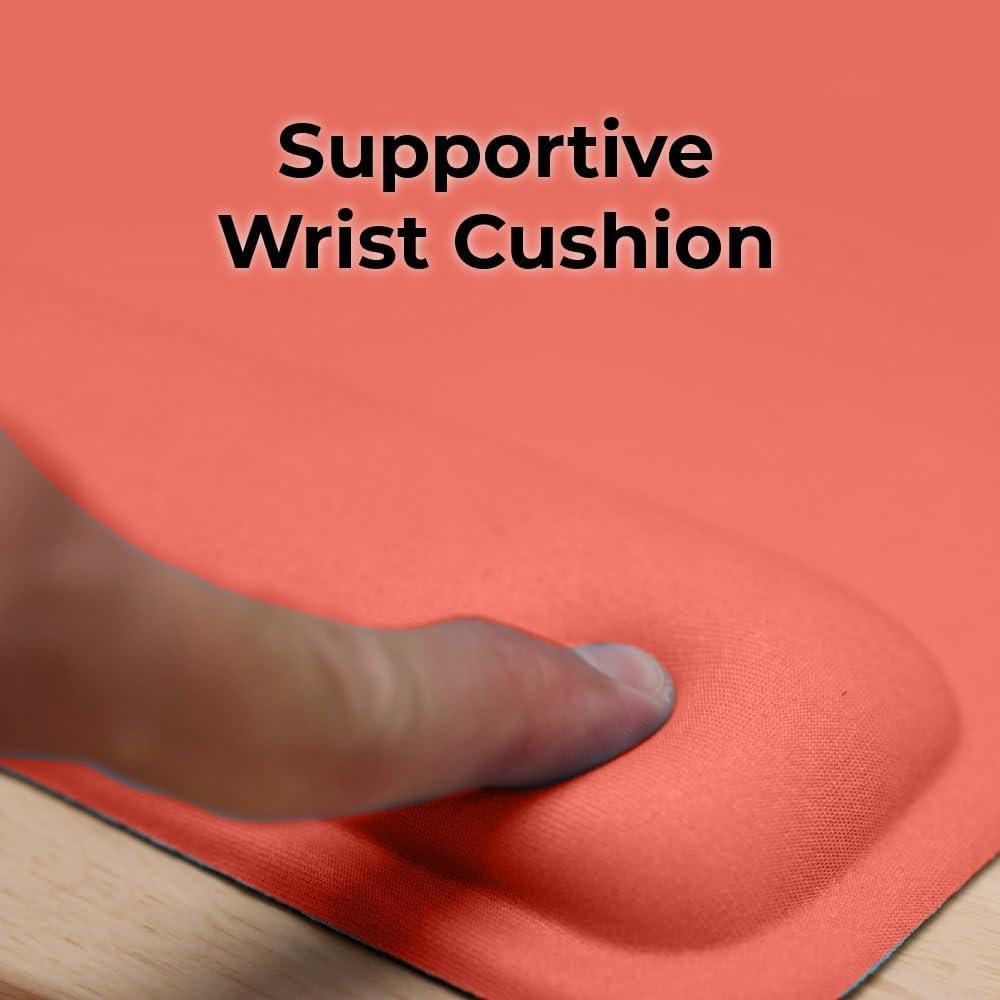 imageBLACKDECKER Ergonomic Mouse Pad Wrist Support Comfortable Mouse Pad Wrist Rest Wrist Relief Gel Mousepad NonSlip Base Aesthetic Mousepad for Gaming Home Office Perfect for Computer LaptopCoral Rose