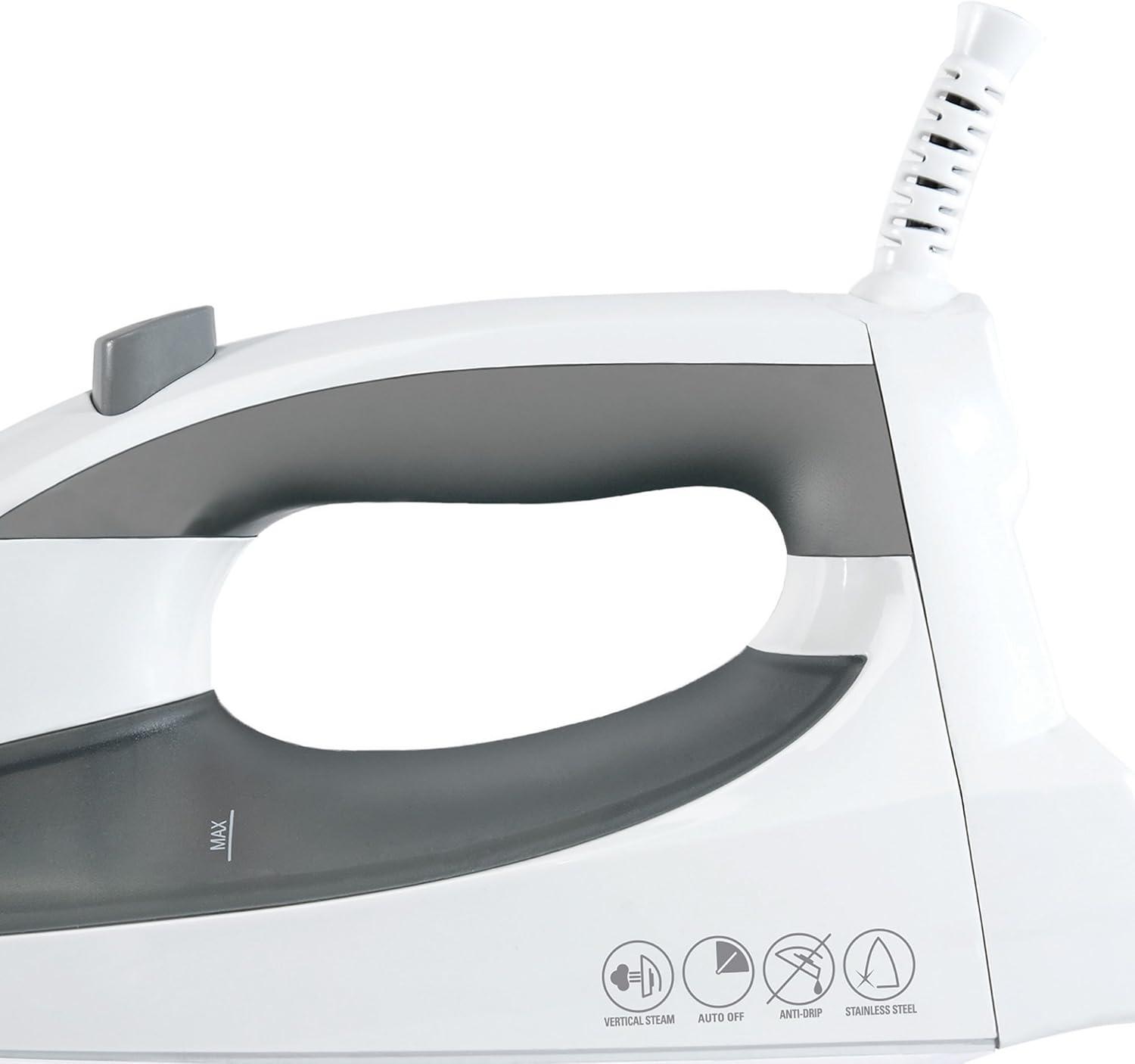 imageBLACKDECKER F976 Quickpress Iron with Smart Steam Technology WhiteSilverStandard