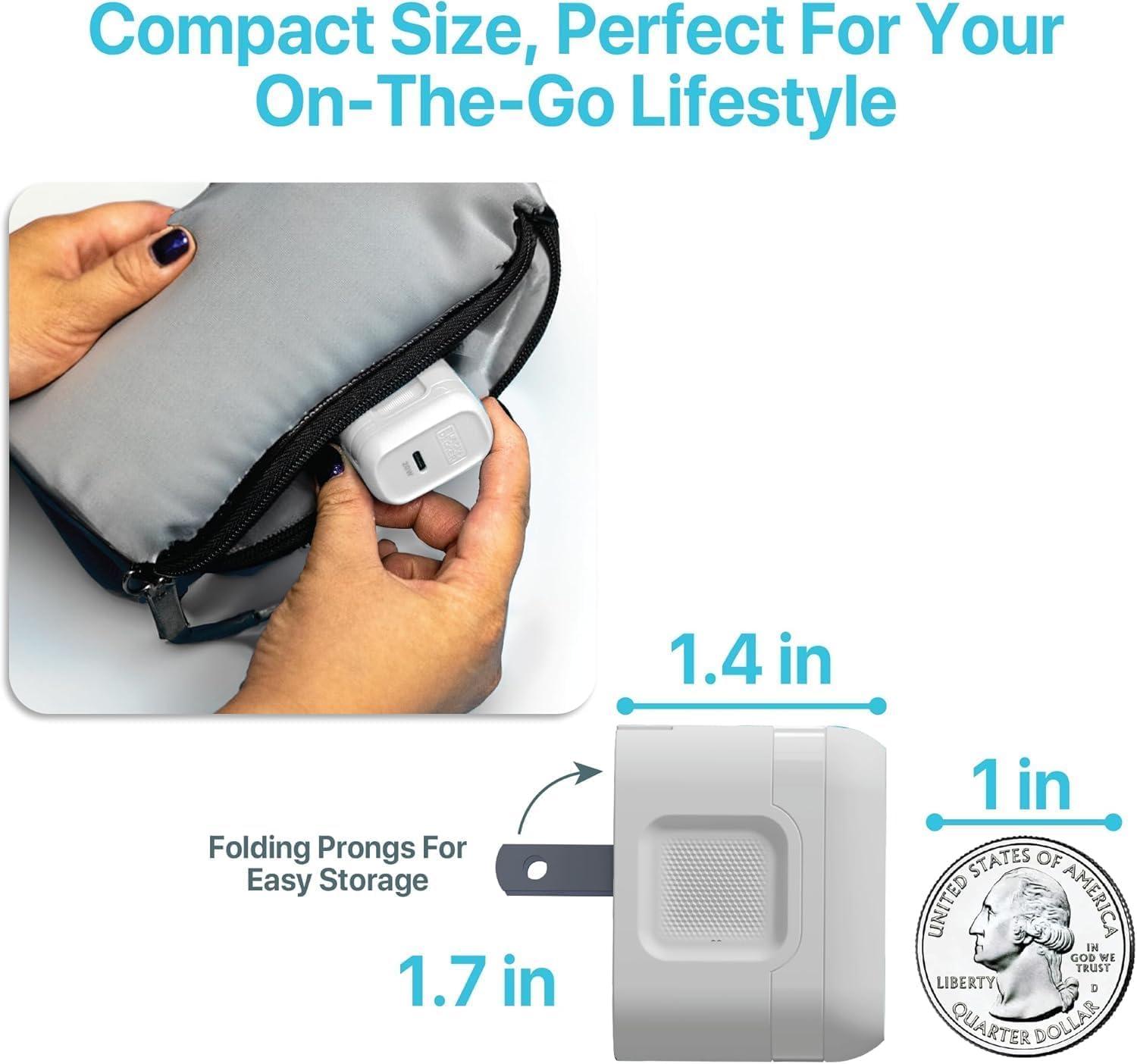 imageBLACKDECKER GaN PD Wall Charger 1Port 20W Type C Wall Plug Compact Power Block USB C TypeC Fast Charging for iPhone 171615 USBC Charging Block Perfect for Home Office TravelWhite