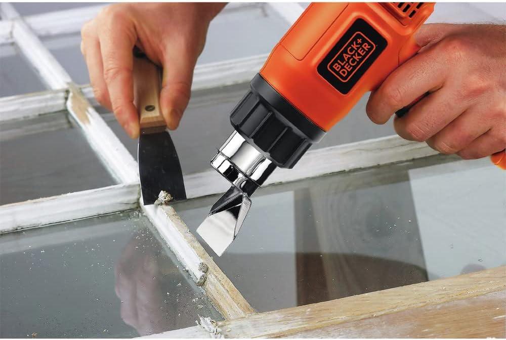 imageBLACKDECKER Heat Gun for Crafts Corded Dual Heat Settings up to 1000 Degrees 1350 Watt HG1300