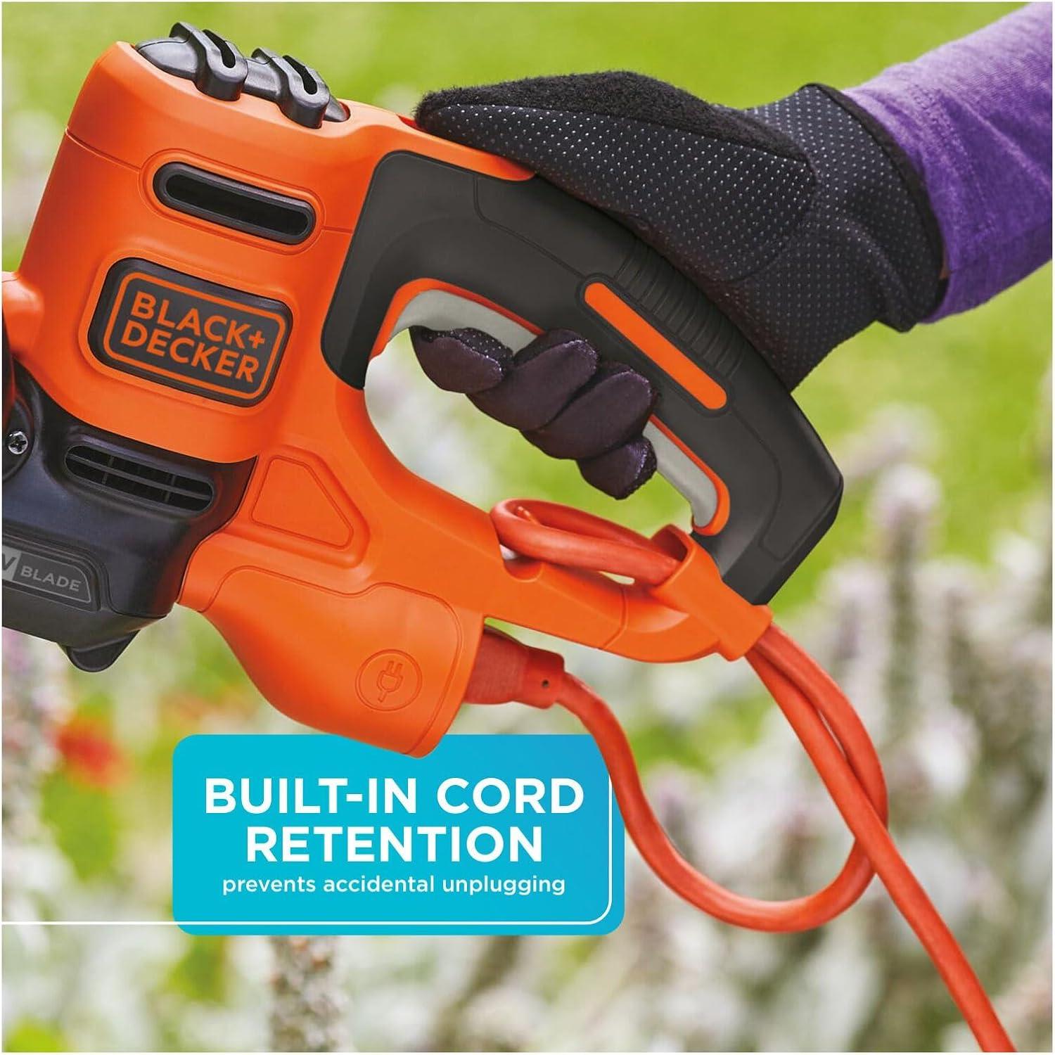 imageBLACKDECKER Hedge Trimmer with Saw 20Inch Lightweight and Compact Design Full Wraparound Handle Corded BEHTS300Hedge Trimmer