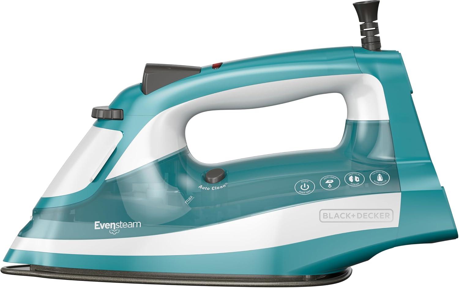 imageBLACKDECKER IR16X OneStep Garment Steam Iron with Stainless Nonstick Soleplate One Size TurquoiseStandard