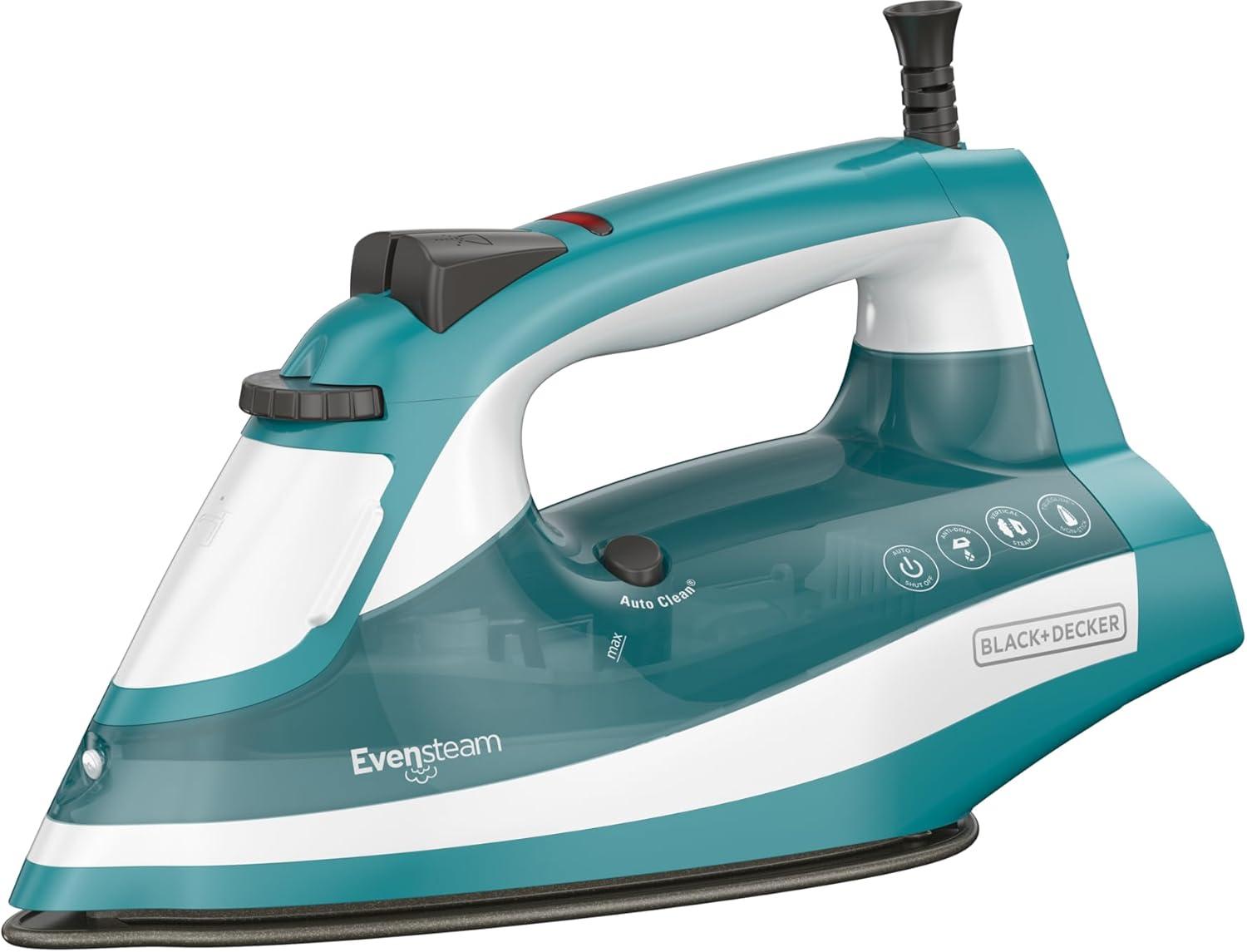 imageBLACKDECKER IR16X OneStep Garment Steam Iron with Stainless Nonstick Soleplate One Size TurquoiseStandard