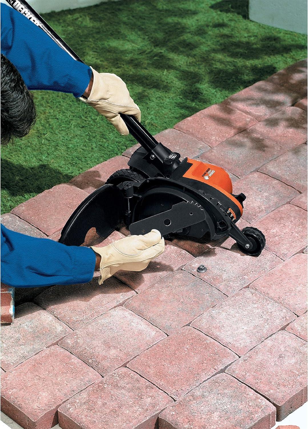 imageBLACKDECKER Lawn Edger Trencher 2 in 1 12 Amp 75 in Electric Edger Lawn Tool for Landscaping and Trench Digger 3 Height Settings Corded LE760FF