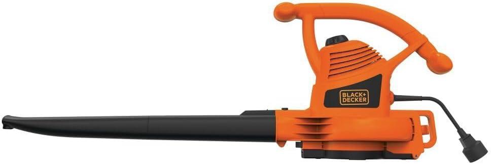 imageBLACKDECKER Leaf Blower Leaf Vacuum and Leaf Mulcher 3in1 Electric Blowers for Lawn Care 12 Amp 250 MPH 400 CFM BV6000210 MPH Blower Disposable System