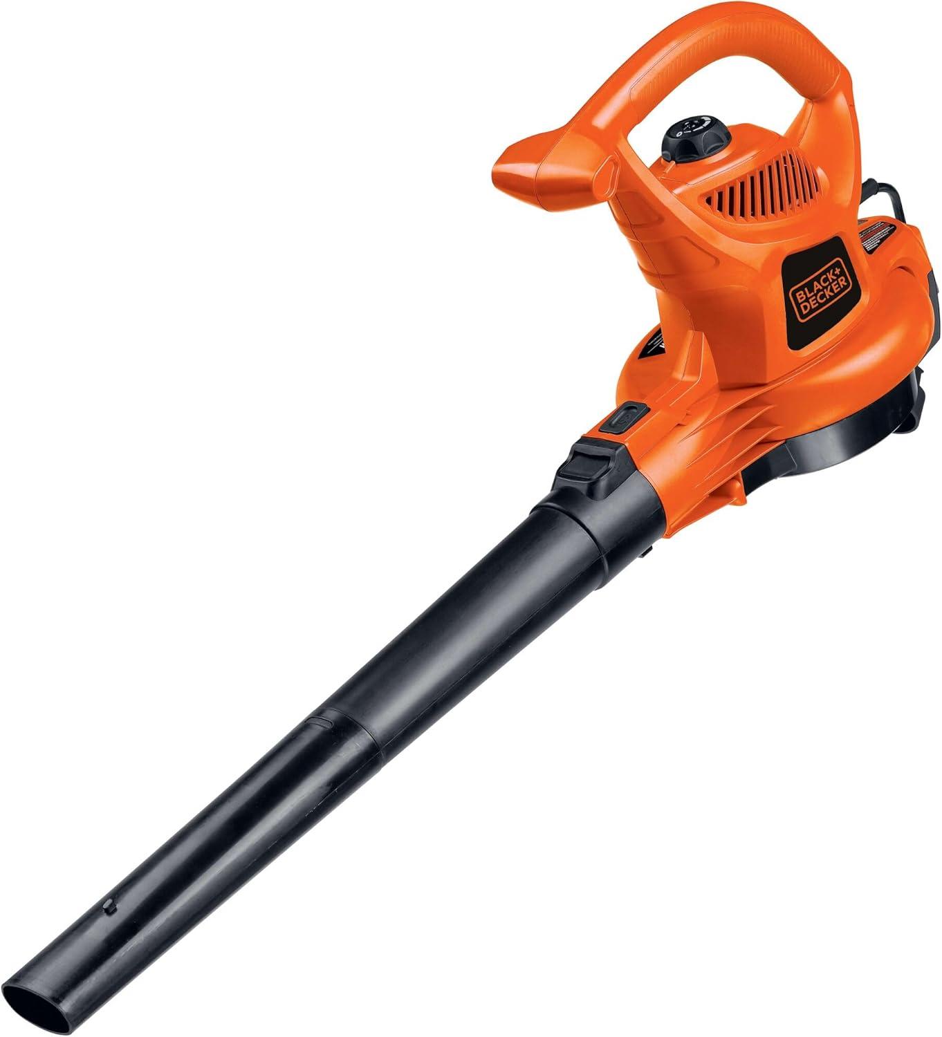 imageBLACKDECKER Leaf Blower Leaf Vacuum and Leaf Mulcher 3in1 Electric Blowers for Lawn Care 12 Amp 250 MPH 400 CFM BV6000230 MPH Blower Disposable System