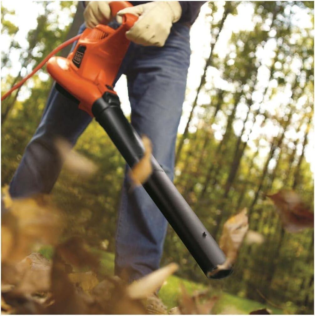 imageBLACKDECKER Leaf Blower Leaf Vacuum and Leaf Mulcher 3in1 Electric Blowers for Lawn Care 12 Amp 250 MPH 400 CFM BV6000250 MPH Blower Disposable System