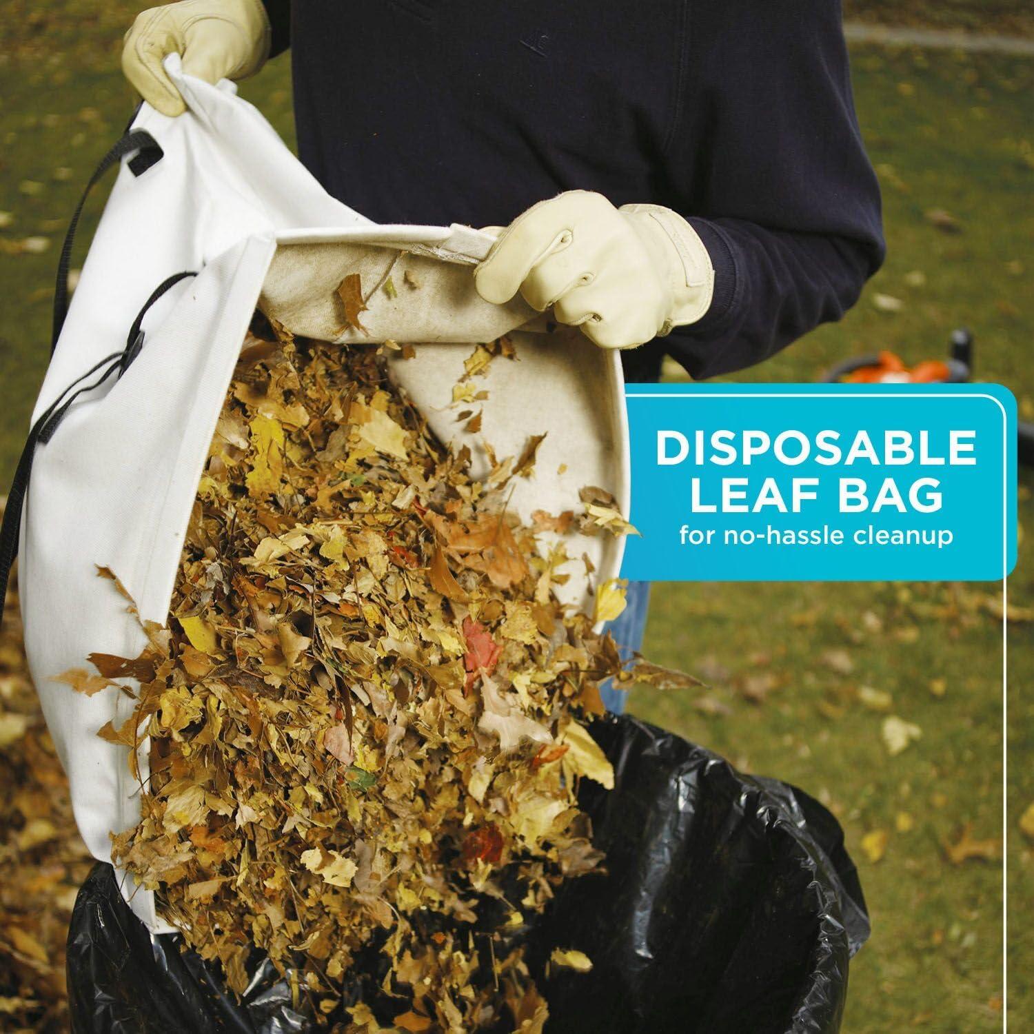 imageBLACKDECKER Leaf Blower Leaf Vacuum and Leaf Mulcher 3in1 Electric Blowers for Lawn Care 12 Amp 250 MPH 400 CFM BV6000250 MPH Blower Disposable System