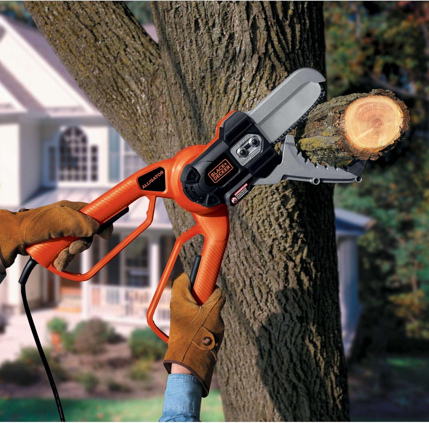 imageBLACKDECKER Lopper Chain Saw 45Amp Pruner Loppers for Tree Trimming Heavy Duty LP1000Lopper Chain Saw