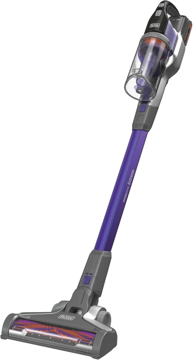 imageBLACKDECKER Pet Hair Vacuum Cordless Vacuum Cleaner Pet Hair Up to 55 Minutes of Runtime Interchangeable Floorhead Maximum Suction MultiSurface Light Weight Powerseries Extreme BSV2020P20V Pet Vacuum