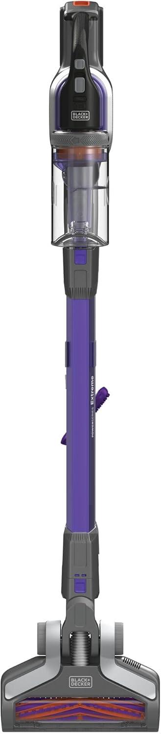 imageBLACKDECKER Pet Hair Vacuum Cordless Vacuum Cleaner Pet Hair Up to 55 Minutes of Runtime Interchangeable Floorhead Maximum Suction MultiSurface Light Weight Powerseries Extreme BSV2020P20V Pet Vacuum