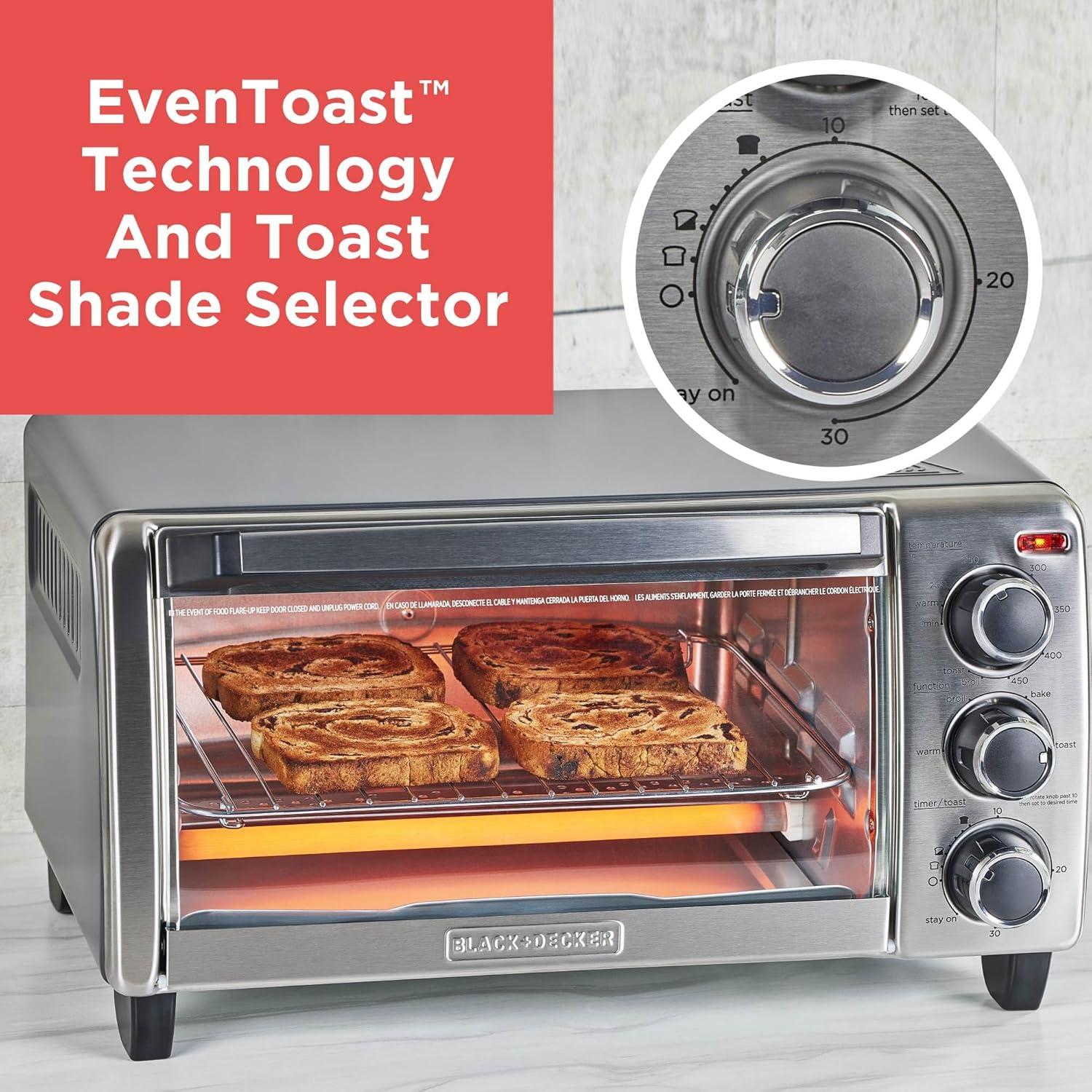 imageBLACKDECKER TO1313SBD Toaster Oven 1547 Inch Silver