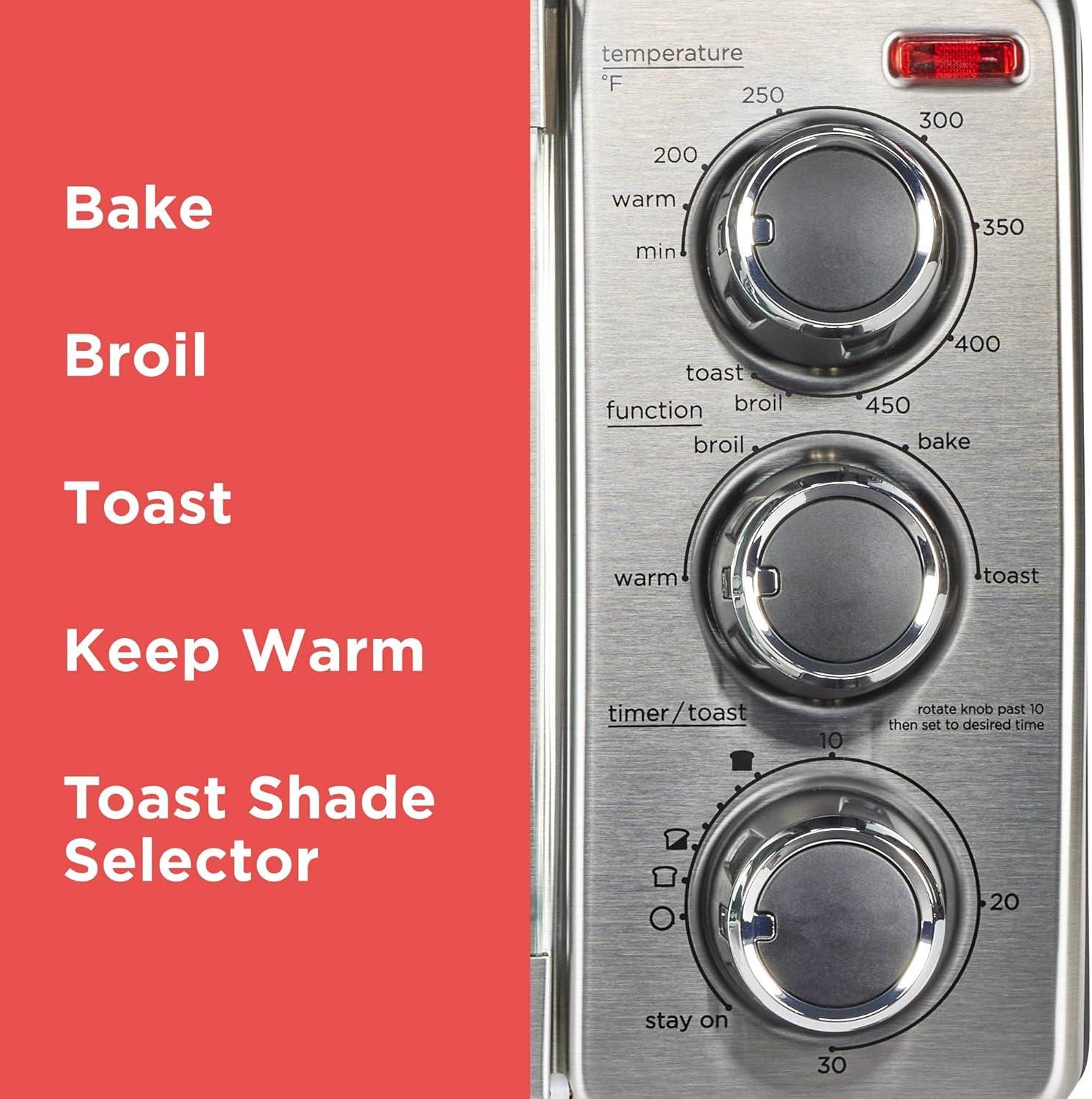 imageBLACKDECKER TO1313SBD Toaster Oven 1547 Inch Silver