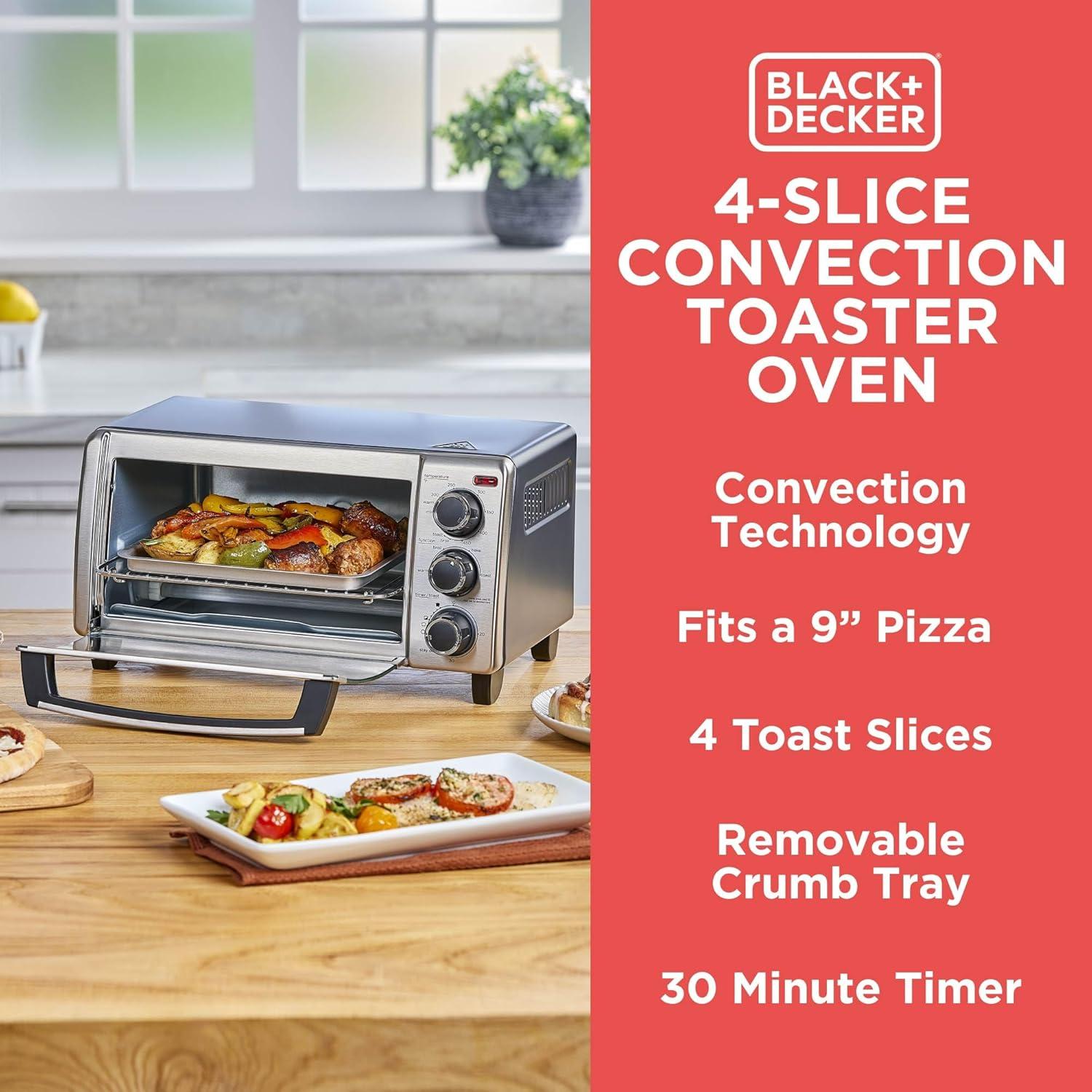 imageBLACKDECKER TO1313SBD Toaster Oven 1547 Inch Silver
