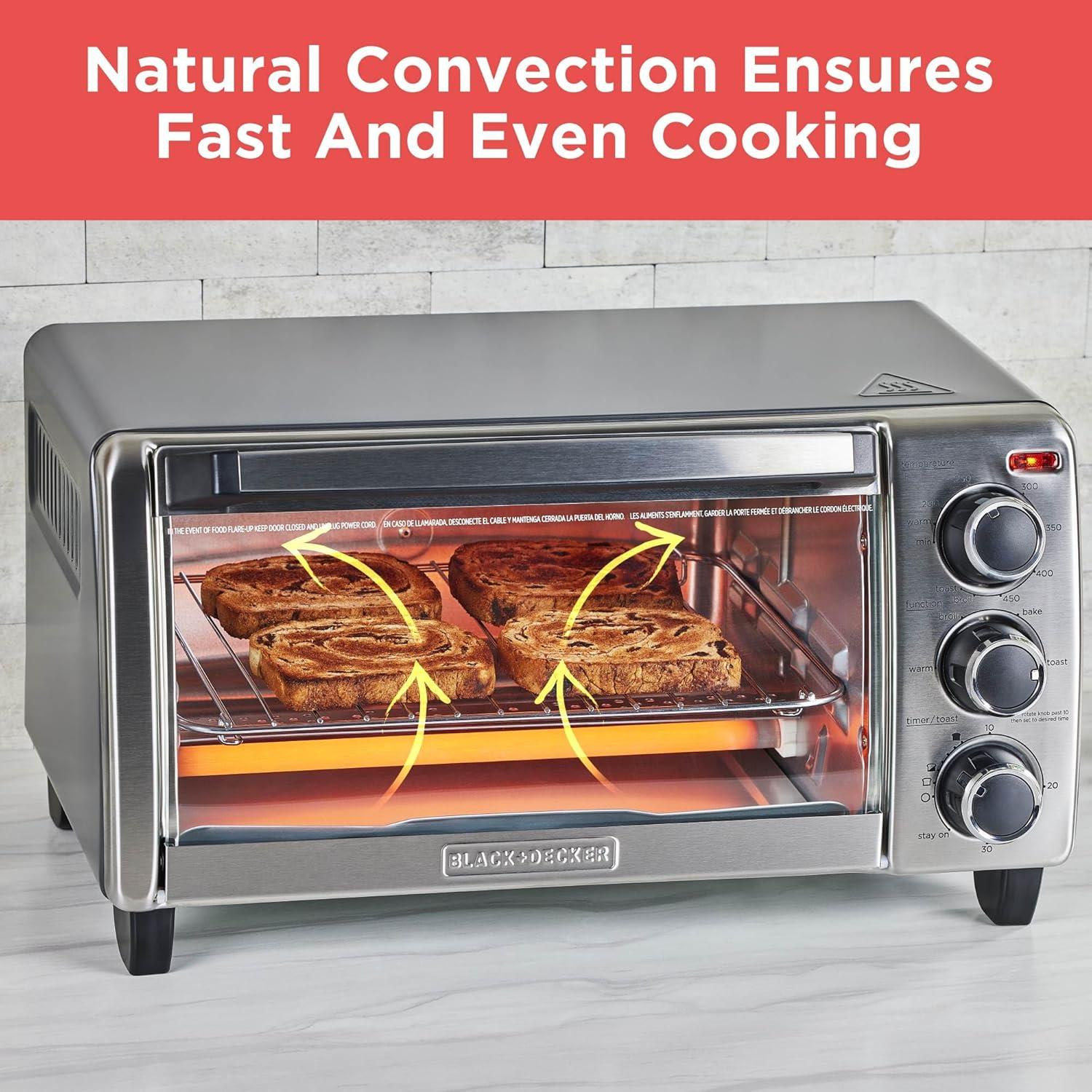 imageBLACKDECKER TO1313SBD Toaster Oven 1547 Inch Silver