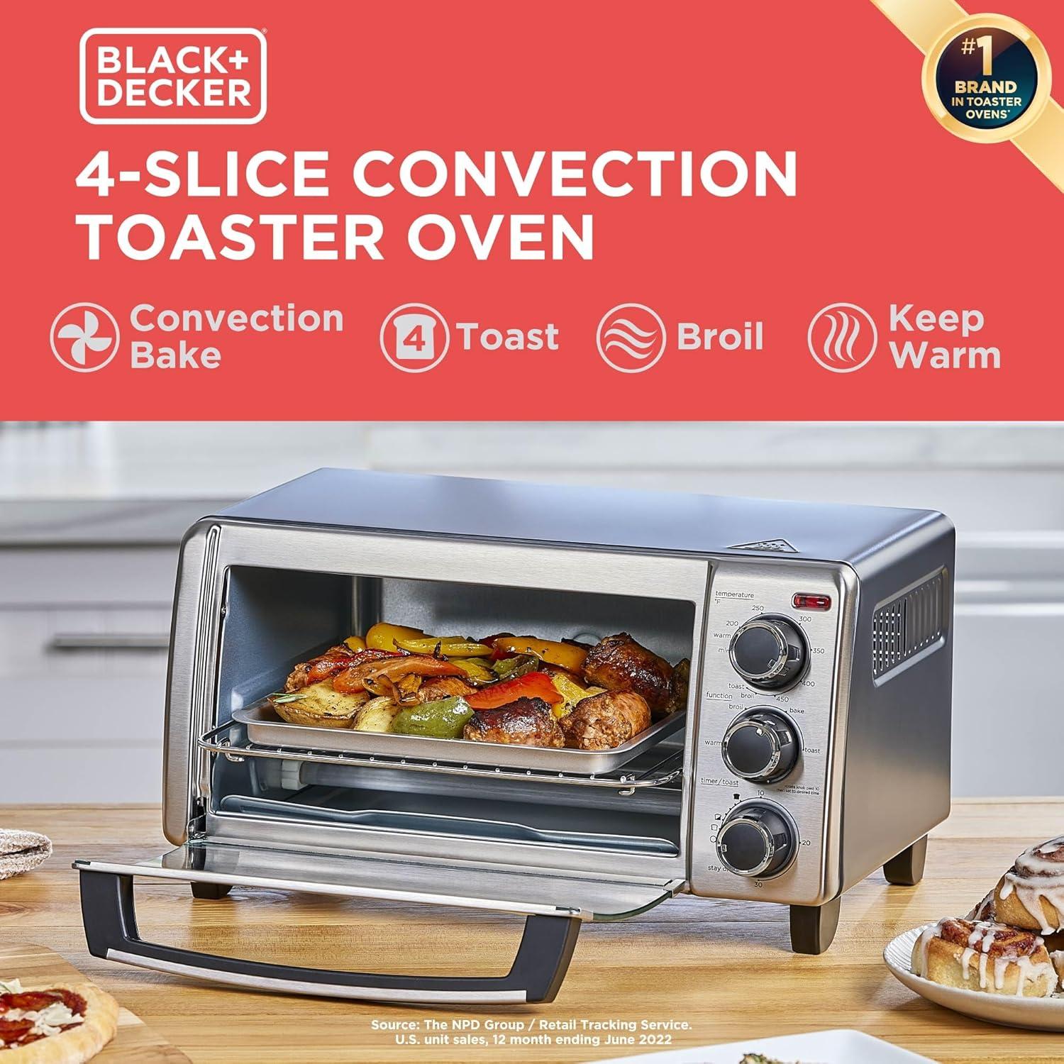 imageBLACKDECKER TO1313SBD Toaster Oven 1547 Inch Silver