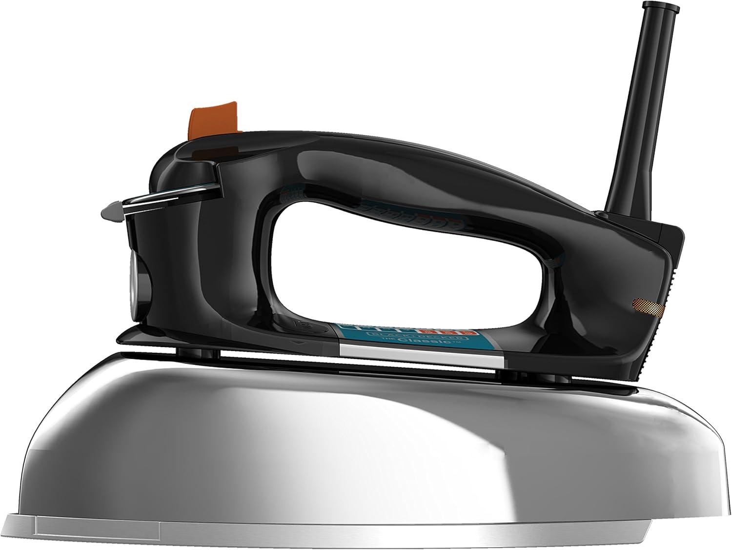 imageBLACKDECKER The Classic Iron F67ET Aluminum Soleplate Steam or Dry Ironing 7 Temperature Settings AntiDripStandard Pack of 2