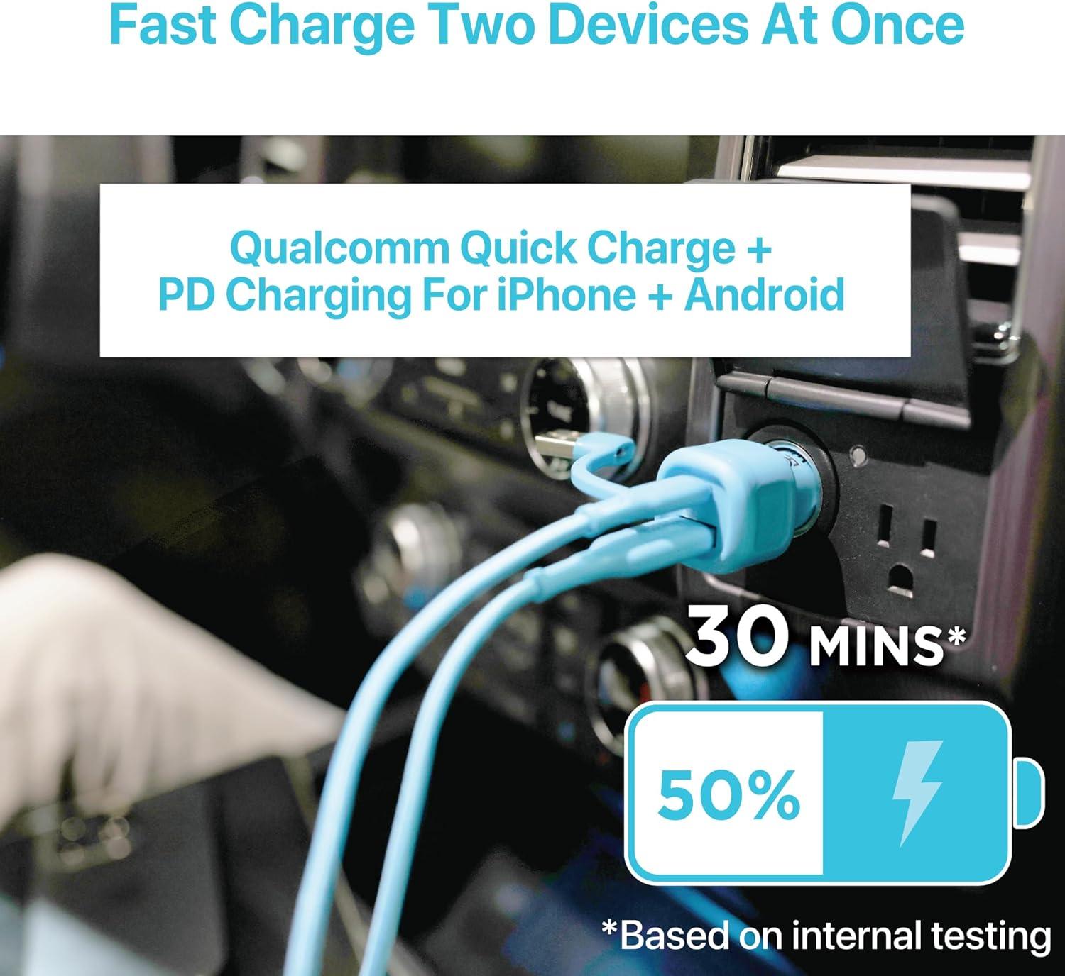imageBLACKDECKER USB C Car Charger Compact 38W 2Port LED Indicator Type C Charger with Power DeliveryQuick Charge Compatible with iPhone 17 16 15 14 13 Series Pixel 3 2 XL iPad Pro MoreLoch Ness