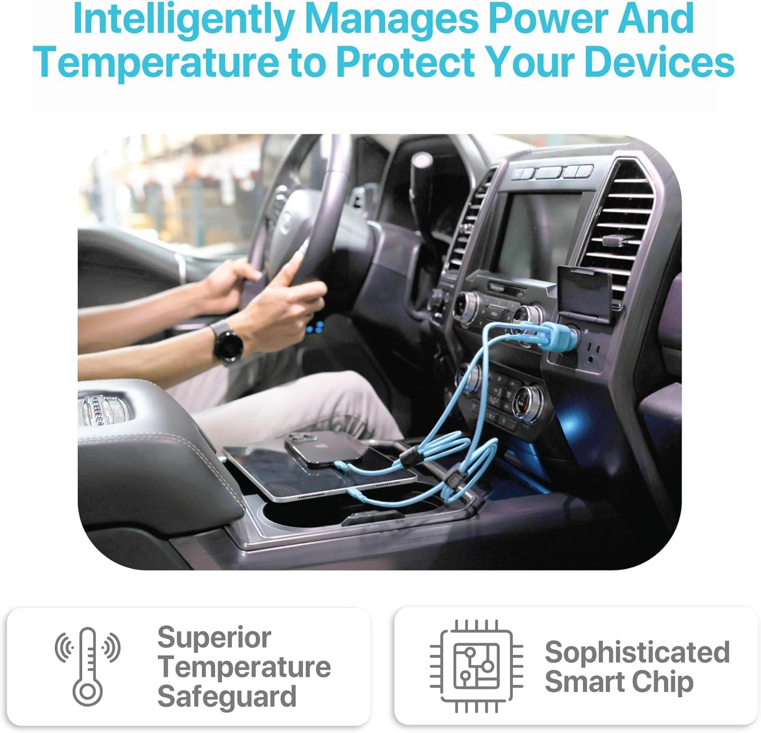 imageBLACKDECKER USB C Car Charger Compact 38W 2Port LED Indicator Type C Charger with Power DeliveryQuick Charge Compatible with iPhone 17 16 15 14 13 Series Pixel 3 2 XL iPad Pro MoreLoch Ness