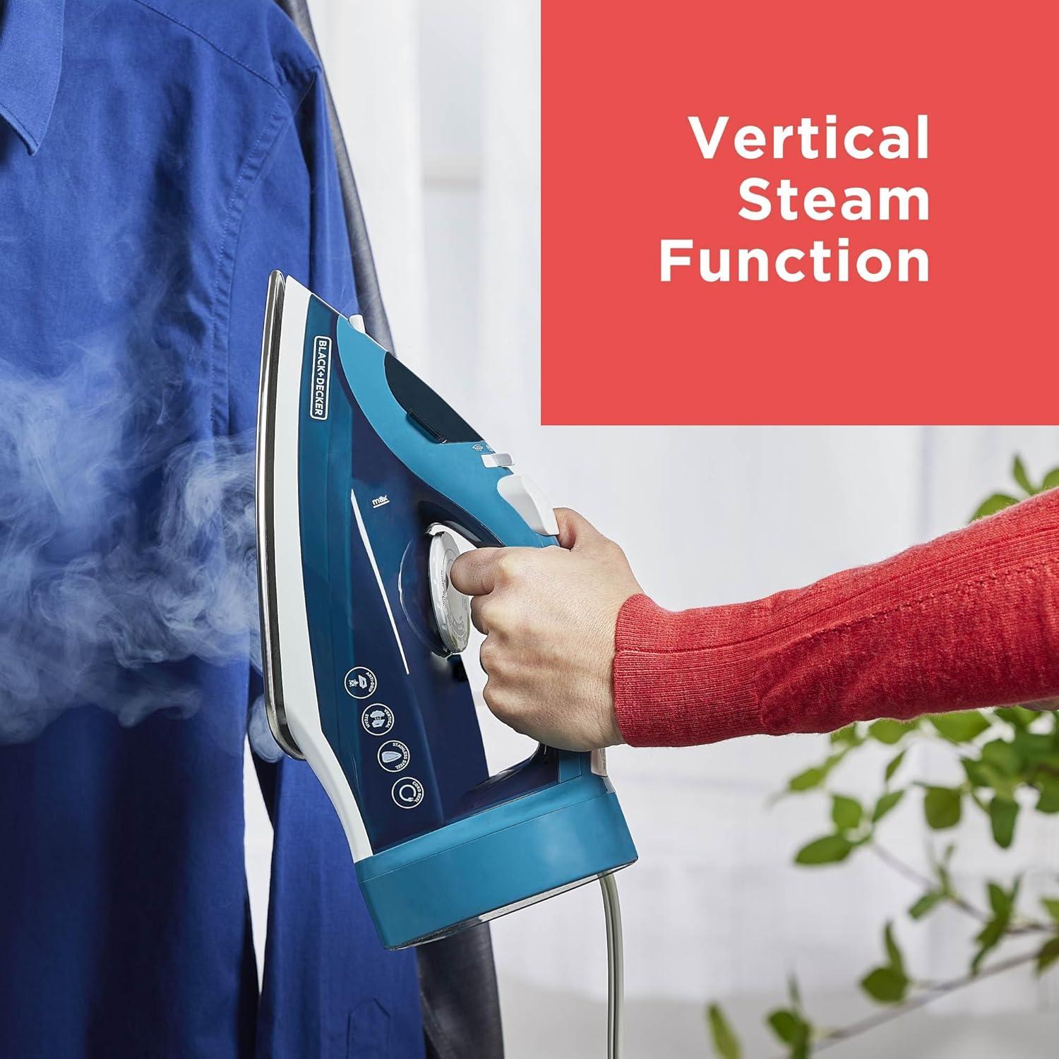 imageBLACKDECKER Vitessa Advanced Steam Iron ICR2020 Even Steam Nonstick Soleplate Auto Shutoff TangleFree Retractabel Cord Green1272 X 563 X 630 Pack of 2