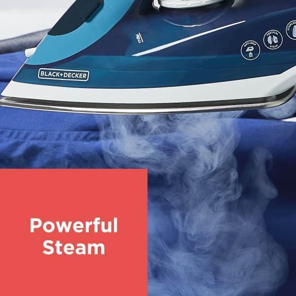 imageBLACKDECKER Vitessa Advanced Steam Iron ICR2020 Even Steam Nonstick Soleplate Auto Shutoff TangleFree Retractabel Cord Green1272 X 563 X 630 Pack of 2