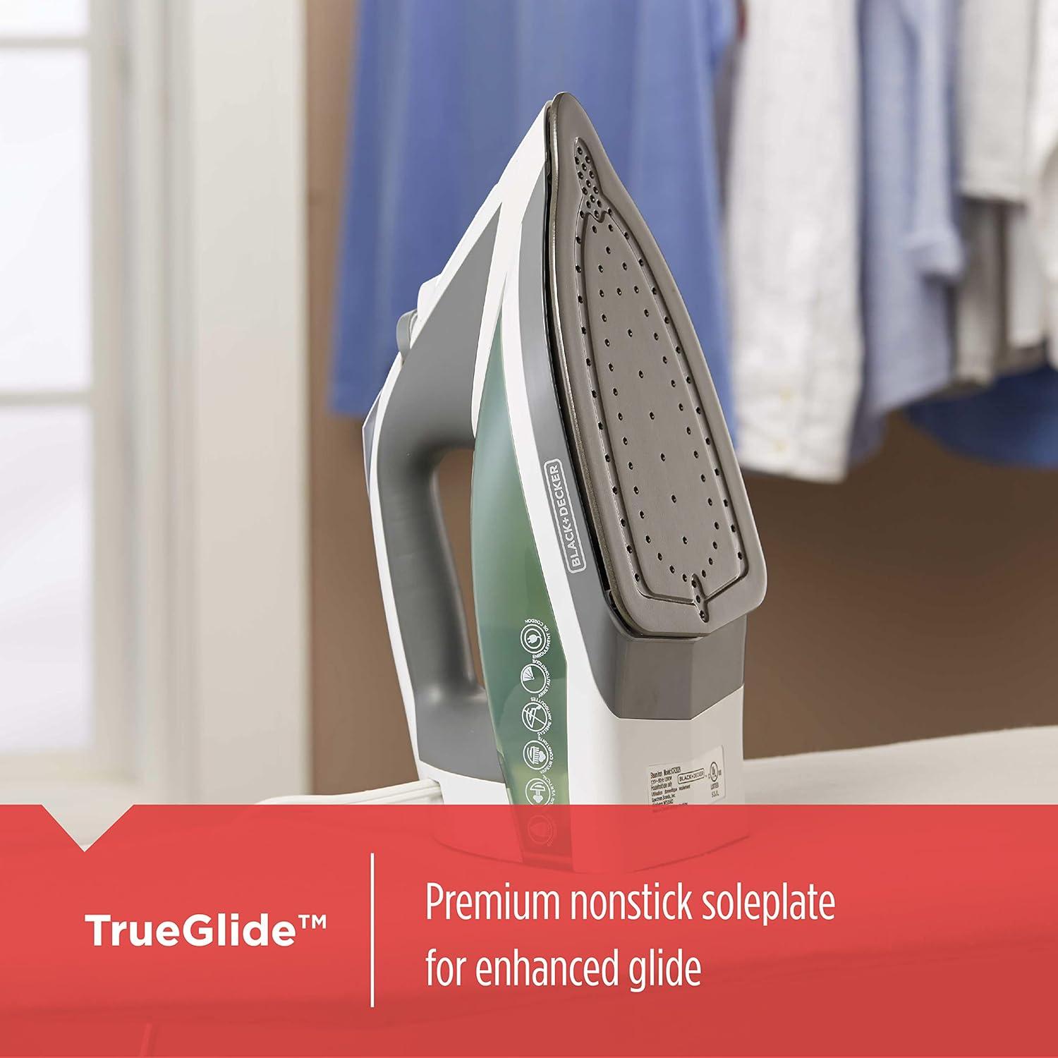 imageBLACKDECKER Vitessa Advanced Steam Iron ICR2020 Even Steam Nonstick Soleplate Auto Shutoff TangleFree Retractabel Cord Green579 X 1173 X 484