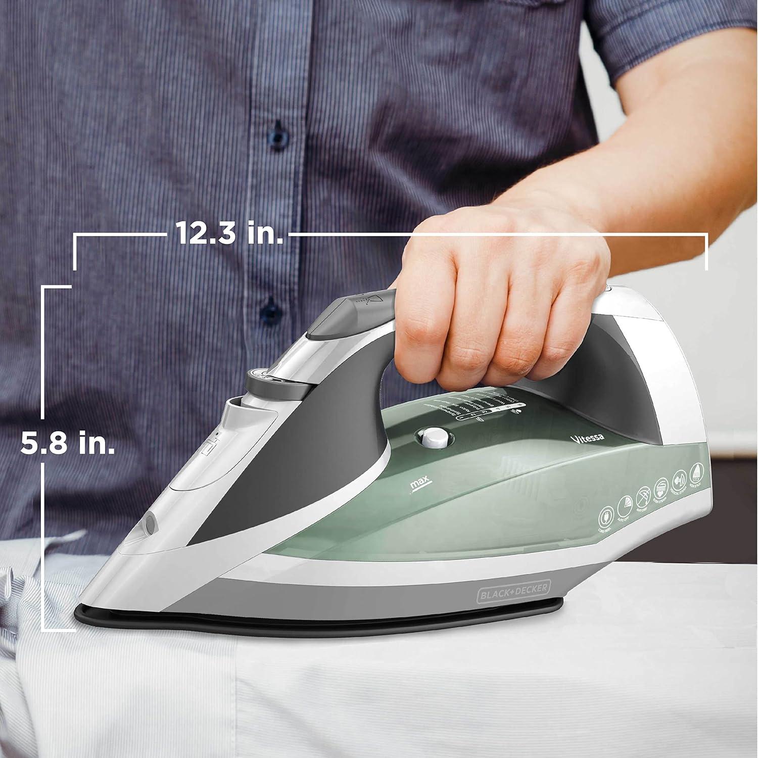 imageBLACKDECKER Vitessa Advanced Steam Iron ICR2020 Even Steam Nonstick Soleplate Auto Shutoff TangleFree Retractabel Cord Green579 X 1173 X 484
