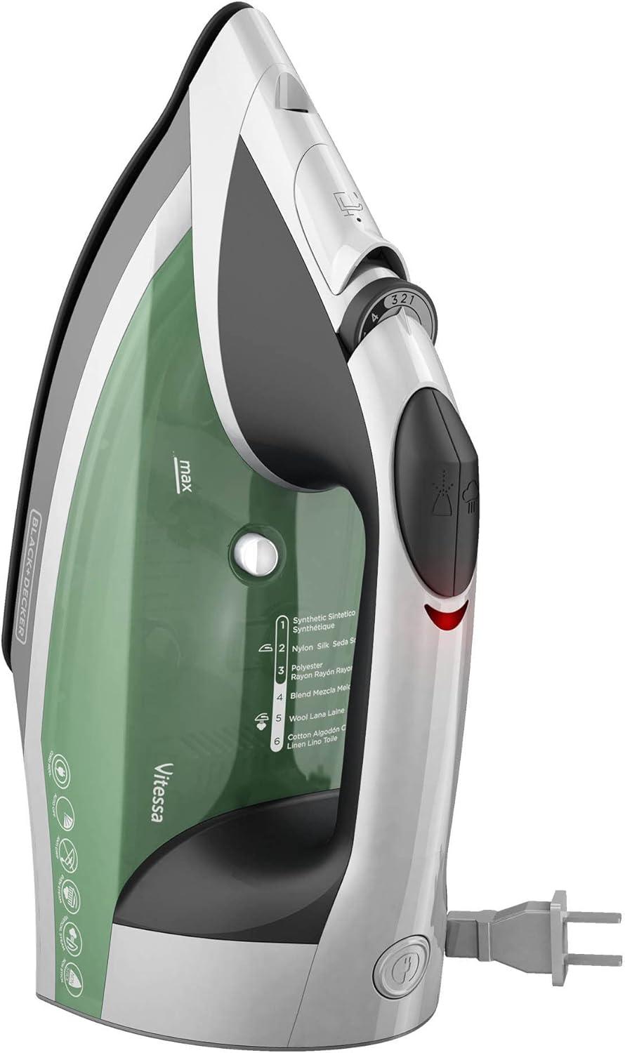 imageBLACKDECKER Vitessa Advanced Steam Iron ICR2020 Even Steam Nonstick Soleplate Auto Shutoff TangleFree Retractabel Cord Green579 x 1173 x 484 Pack of 3