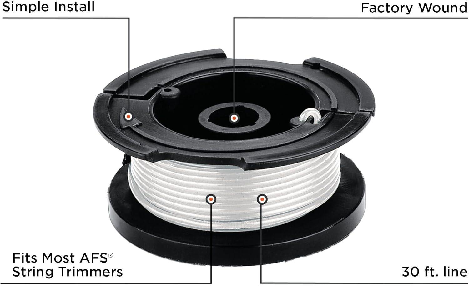 imageBLACKDECKER Weed Eater String Genuine OEM Authentic Trimmer Line 3Pack 30Feet of Replacement Spool 0065Inch Diameter AF1003ZP2 Pack