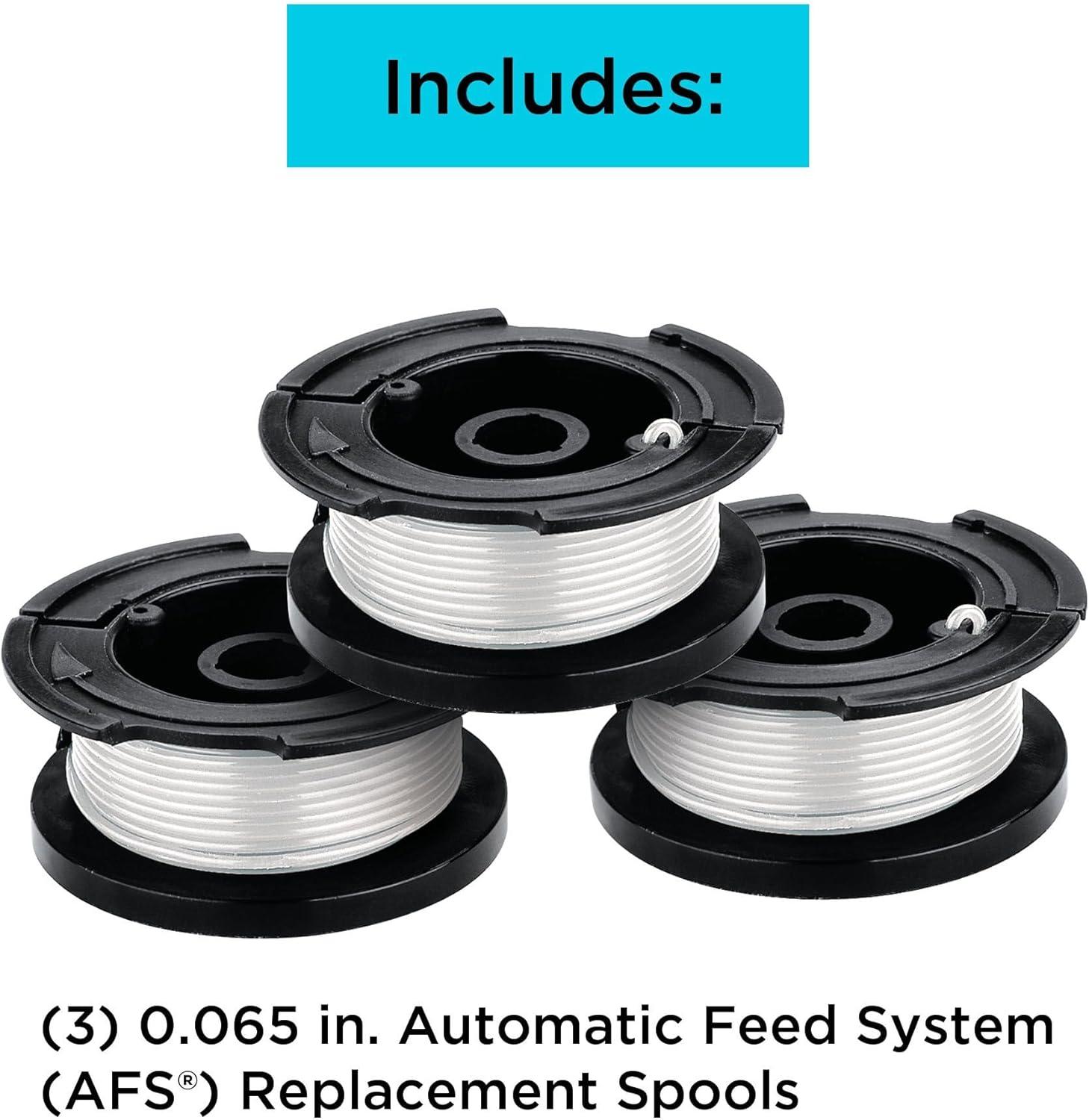 imageBLACKDECKER Weed Eater String Genuine OEM Authentic Trimmer Line 3Pack 30Feet of Replacement Spool 0065Inch Diameter AF1003ZP3 Pack