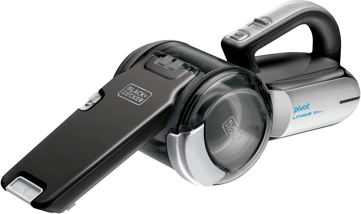 imageBLACKDECKER dust buster PIVOT VAC Handheld Vacuum Cordless Car Vacuum Portable Rechargeable Extendible Crevice Tool and 200 Degree Pivoting Nozzle Strong Suction Lightweight BDH2000PL