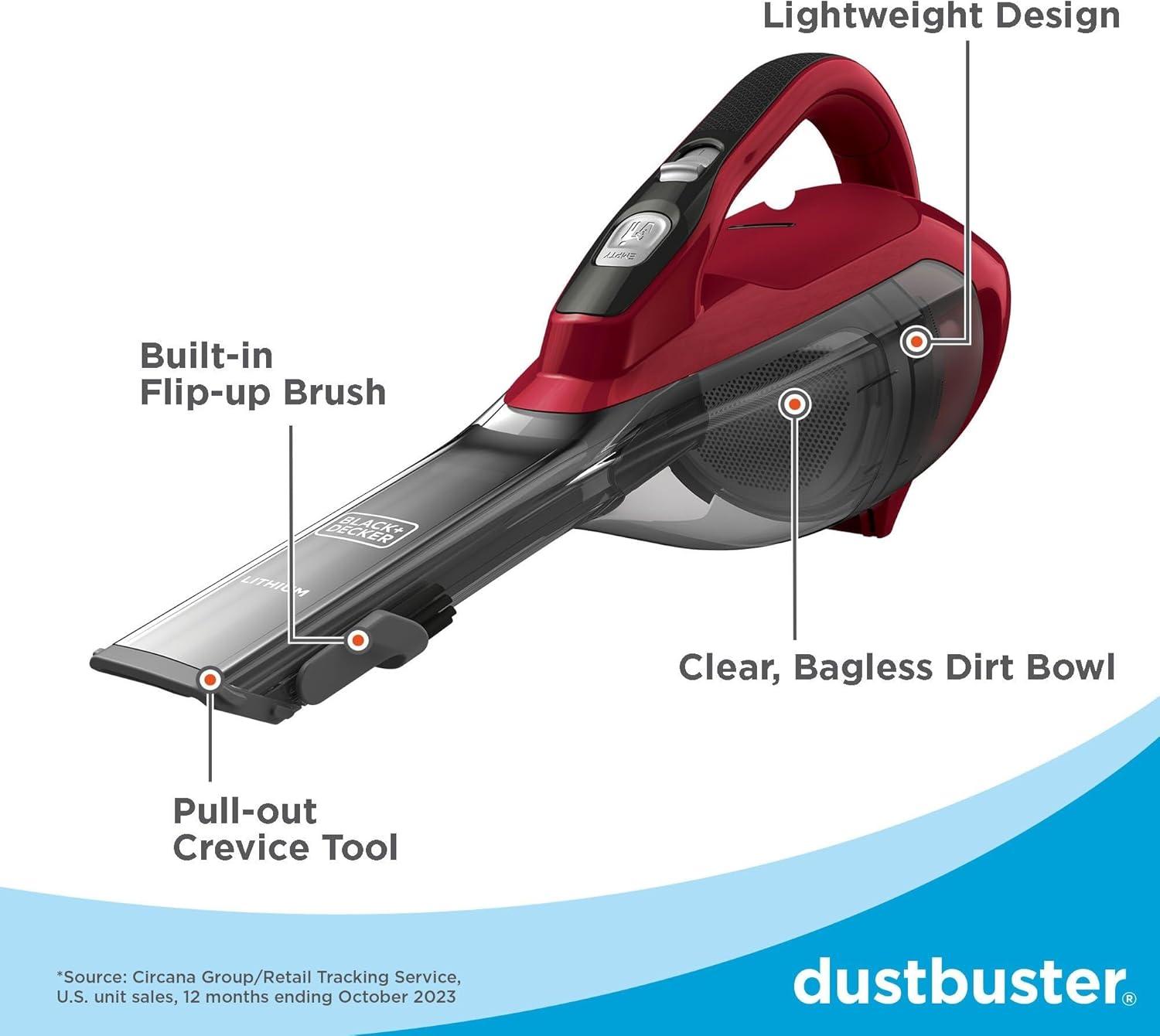 imageBLACKDECKER dustbuster AdvancedClean Cordless Handheld Vacuum Home and Car Vacuum HLVA320J26