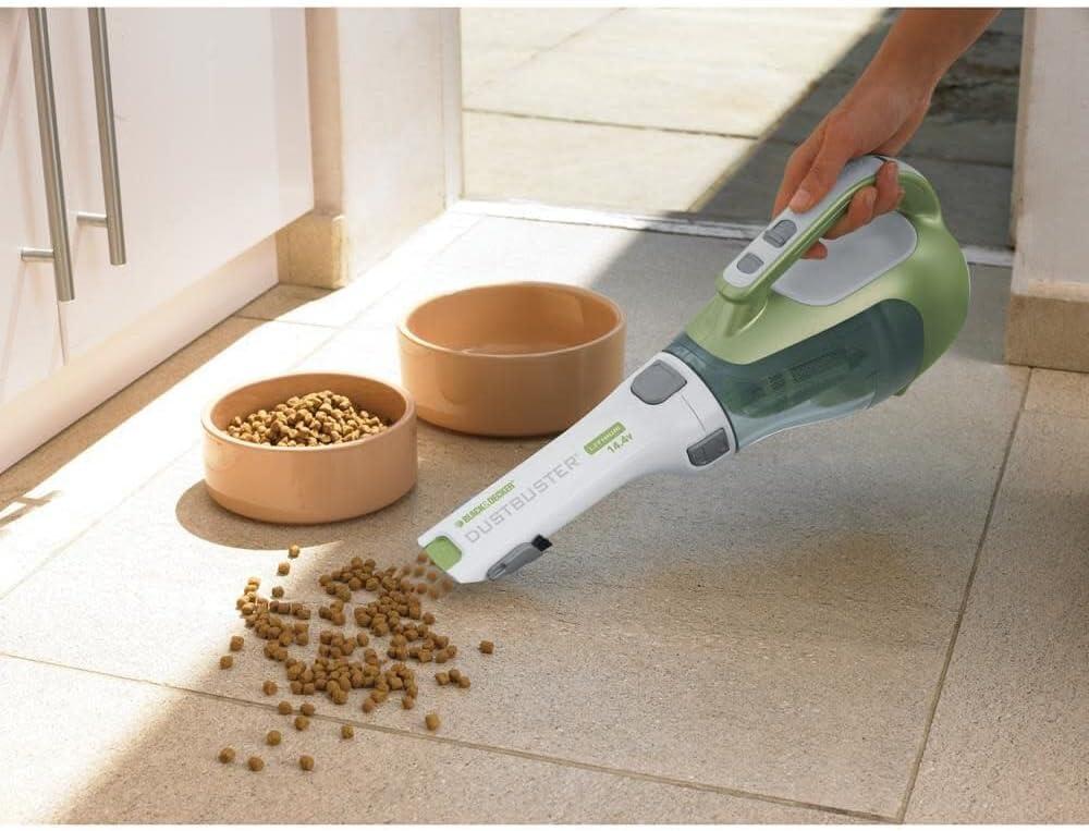 imageBLACKDECKER dustbuster AdvancedClean Handheld Vacuum Cordless Compact Home and Car Vacuum with Crevice Tool Rotating Nozzle and Charging Station Large Dust Bowl CHV1410LAdvancedClean