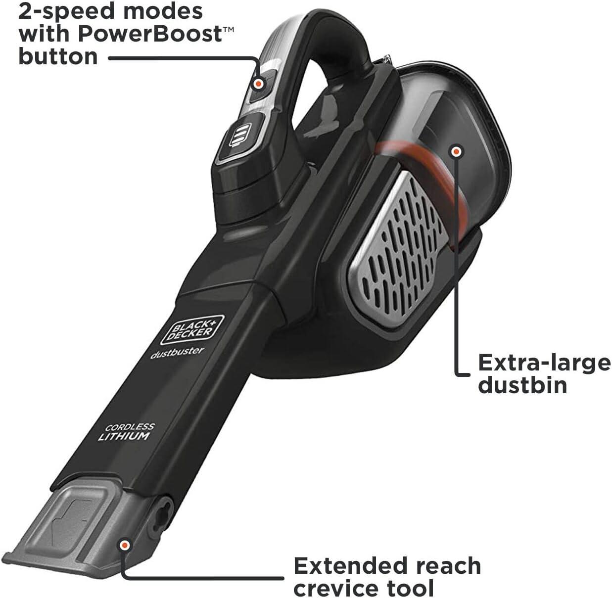 imageBLACKDECKER dustbuster Portable Vacuum Cordless Handheld Small Hand Vacuum Cleaner for Dorm Home and Car Powerful 20V AdvancedClean HHVK515J00FF20V AdvancedClean